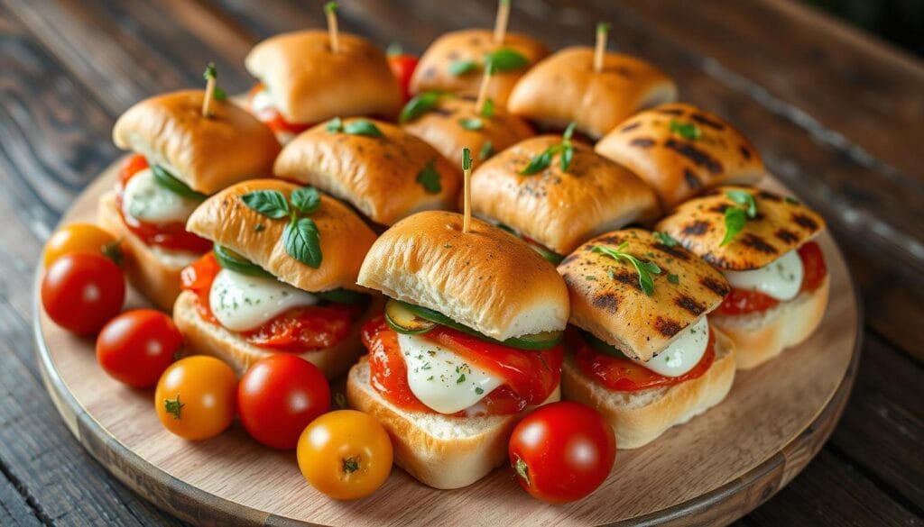 Italian sliders on a platter