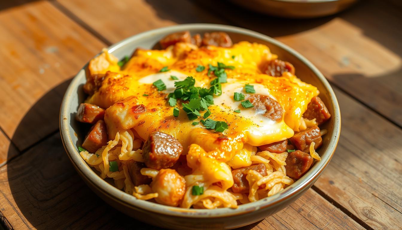 sausage hash brown egg bake