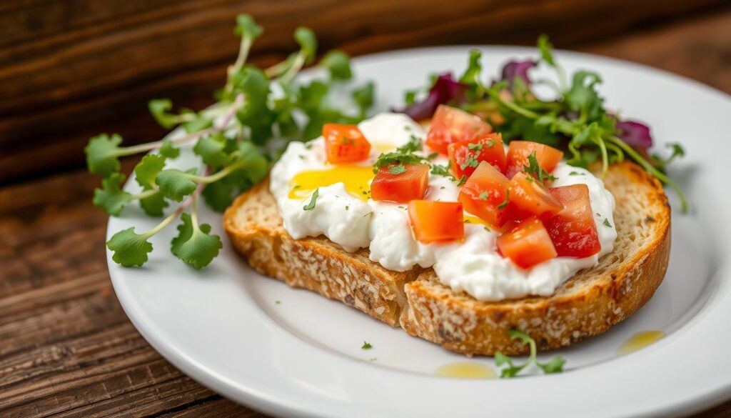 savory cottage cheese toast