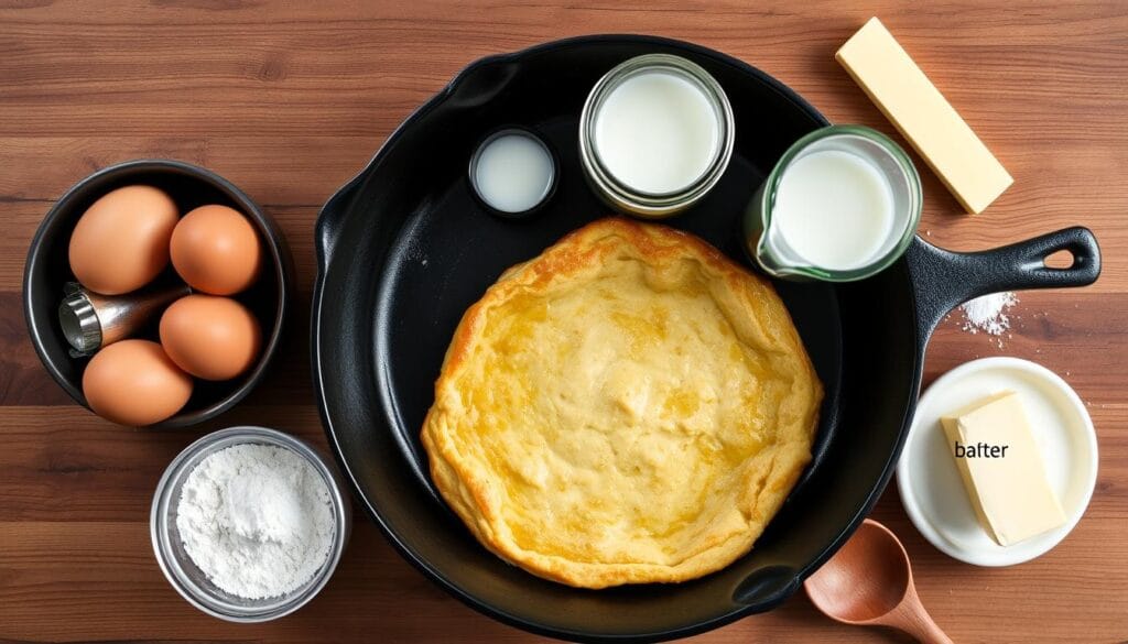 Cast Iron Skillet Sourdough Dutch Baby Ingredients