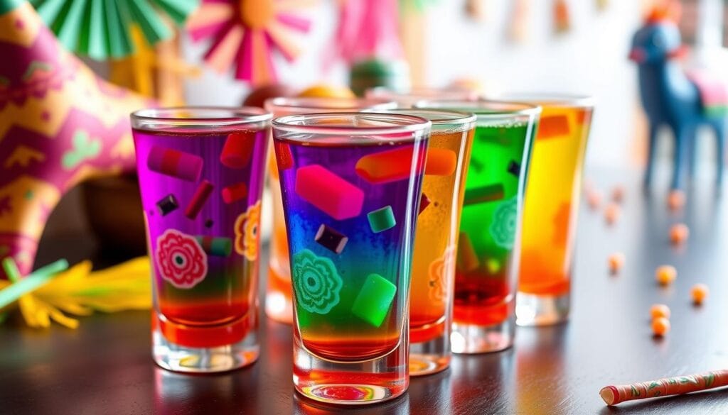 Mexican Candy Shot Glass Preparation