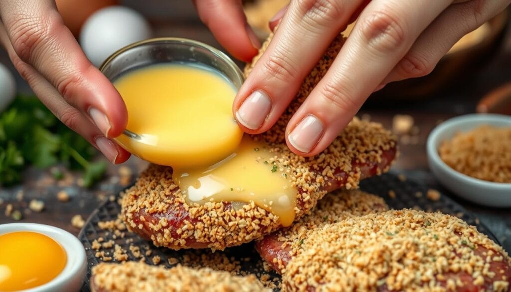 Milanesa Steak Breading Technique