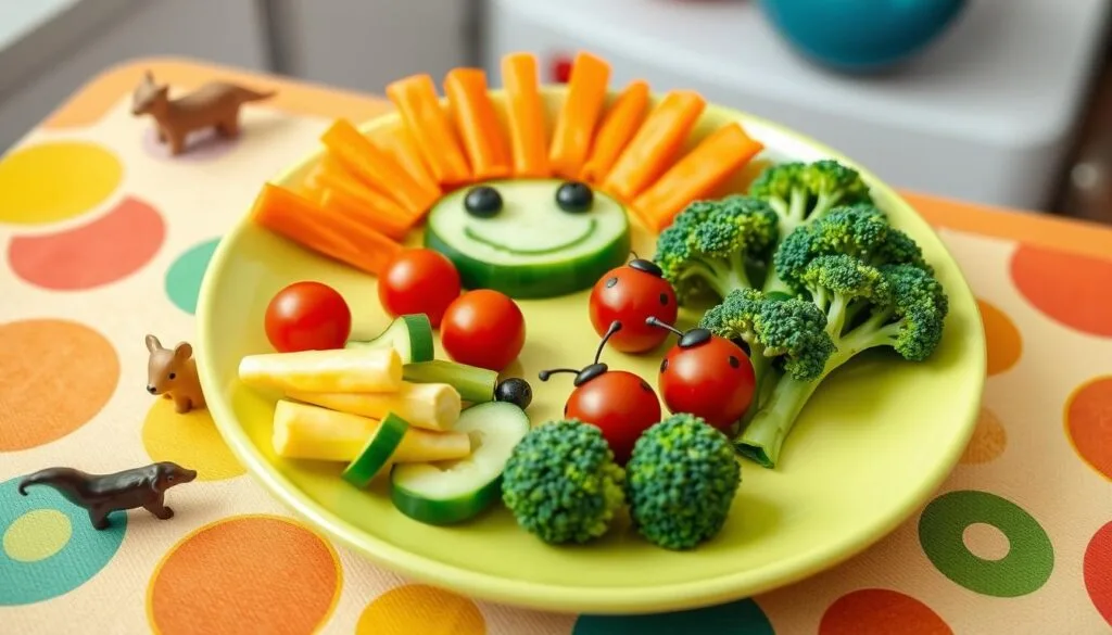 Toddler-friendly vegetable presentation