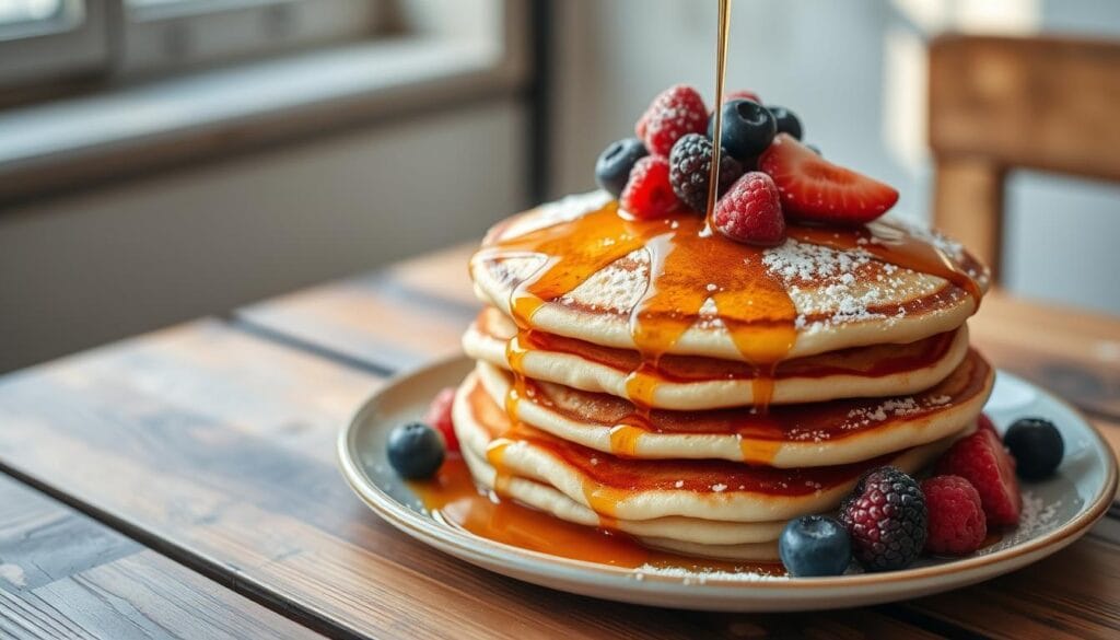 fluffy sourdough pancakes